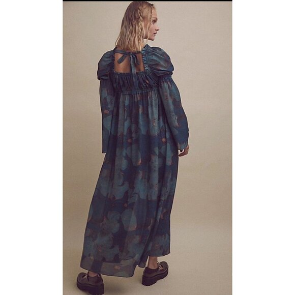 Free People Stone Cold Fox Jasmine Long Maxi Top Tunic Dress Green Size 0 XS NWT - Picture 2 of 7